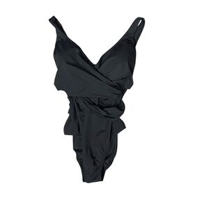 Lands End  Black One-Piece Swimsuit Size 12P